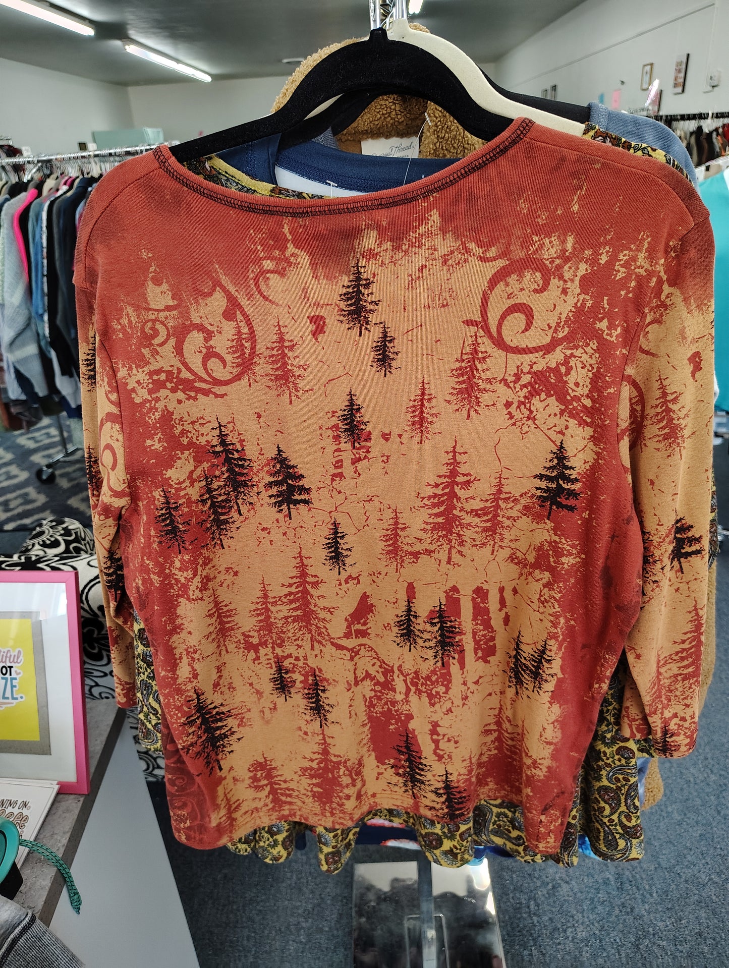 Cactus Bay orange forest tee size xxl