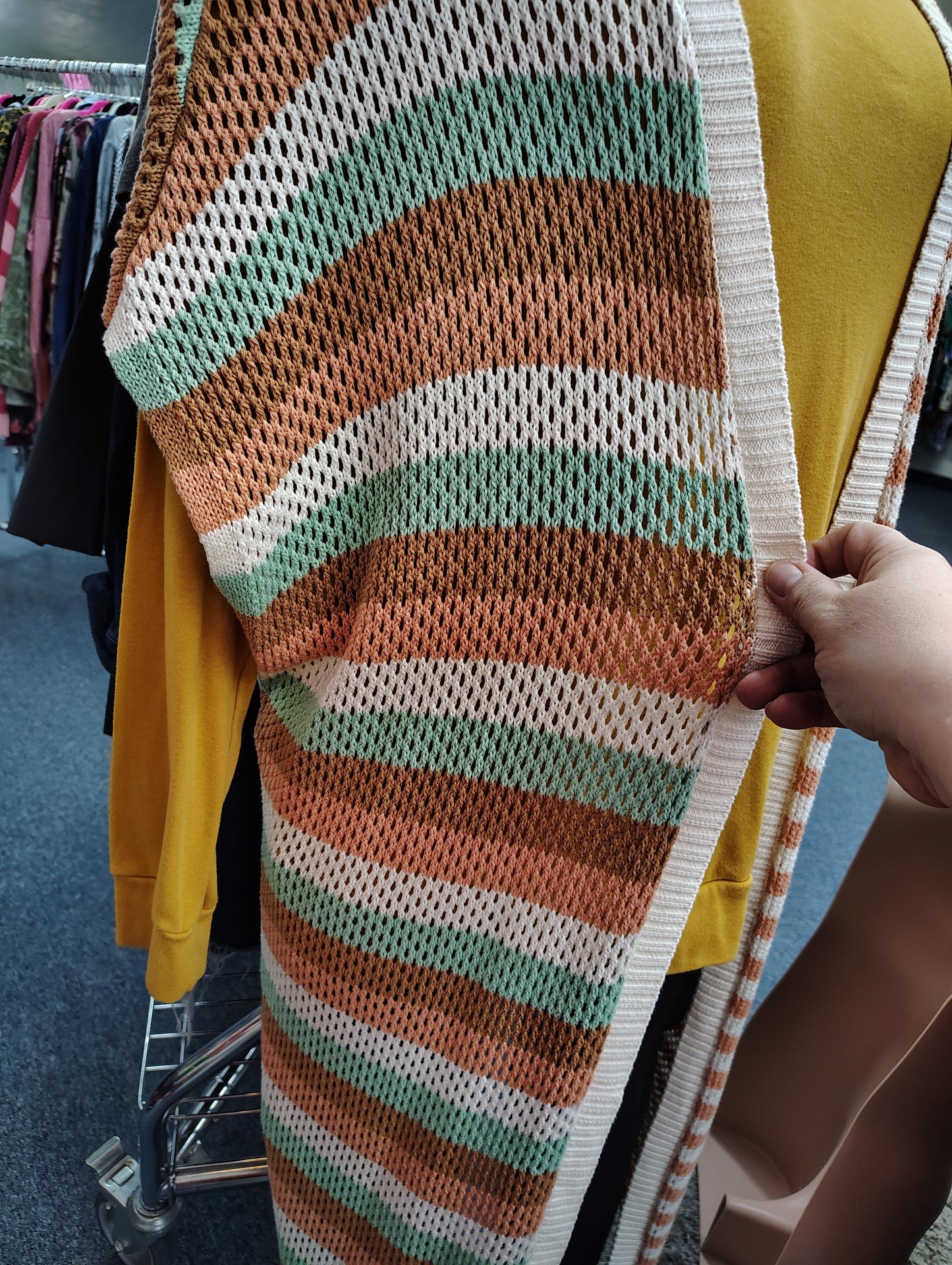 Torrid long duster striped sweater size 3x/4x