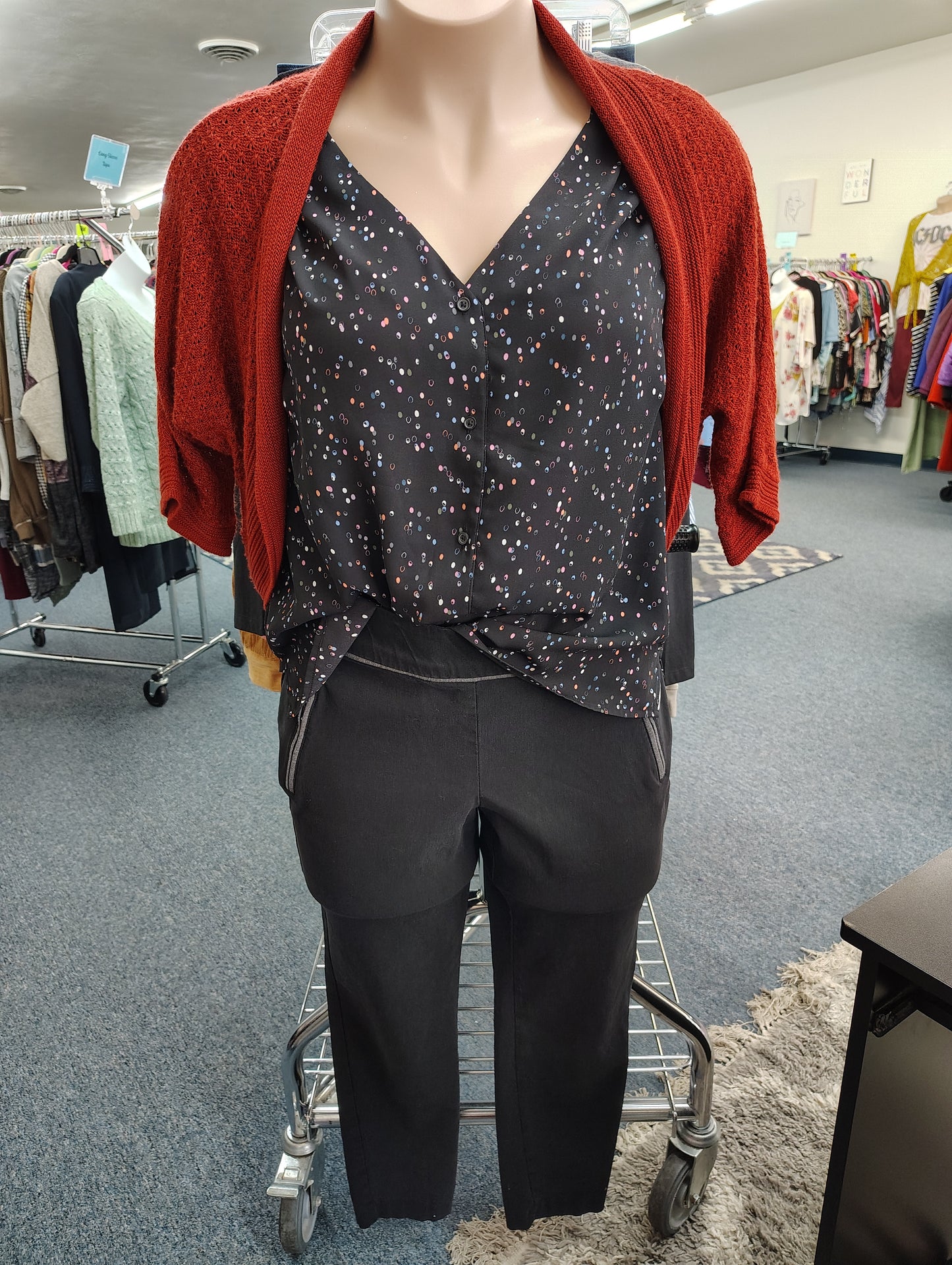 Maurices rust colored crop sweater size xl