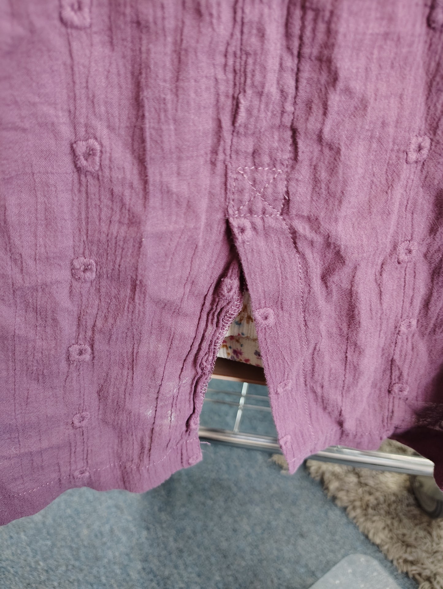 Torrid purple button front thermal hooded shirt size 6x