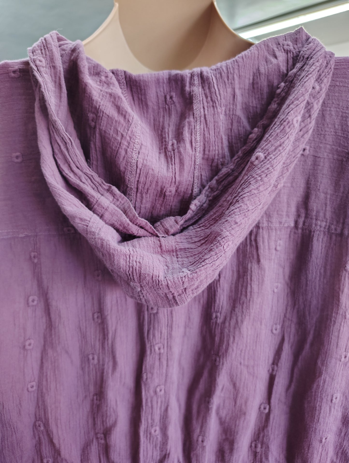 Torrid purple button front thermal hooded shirt size 6x