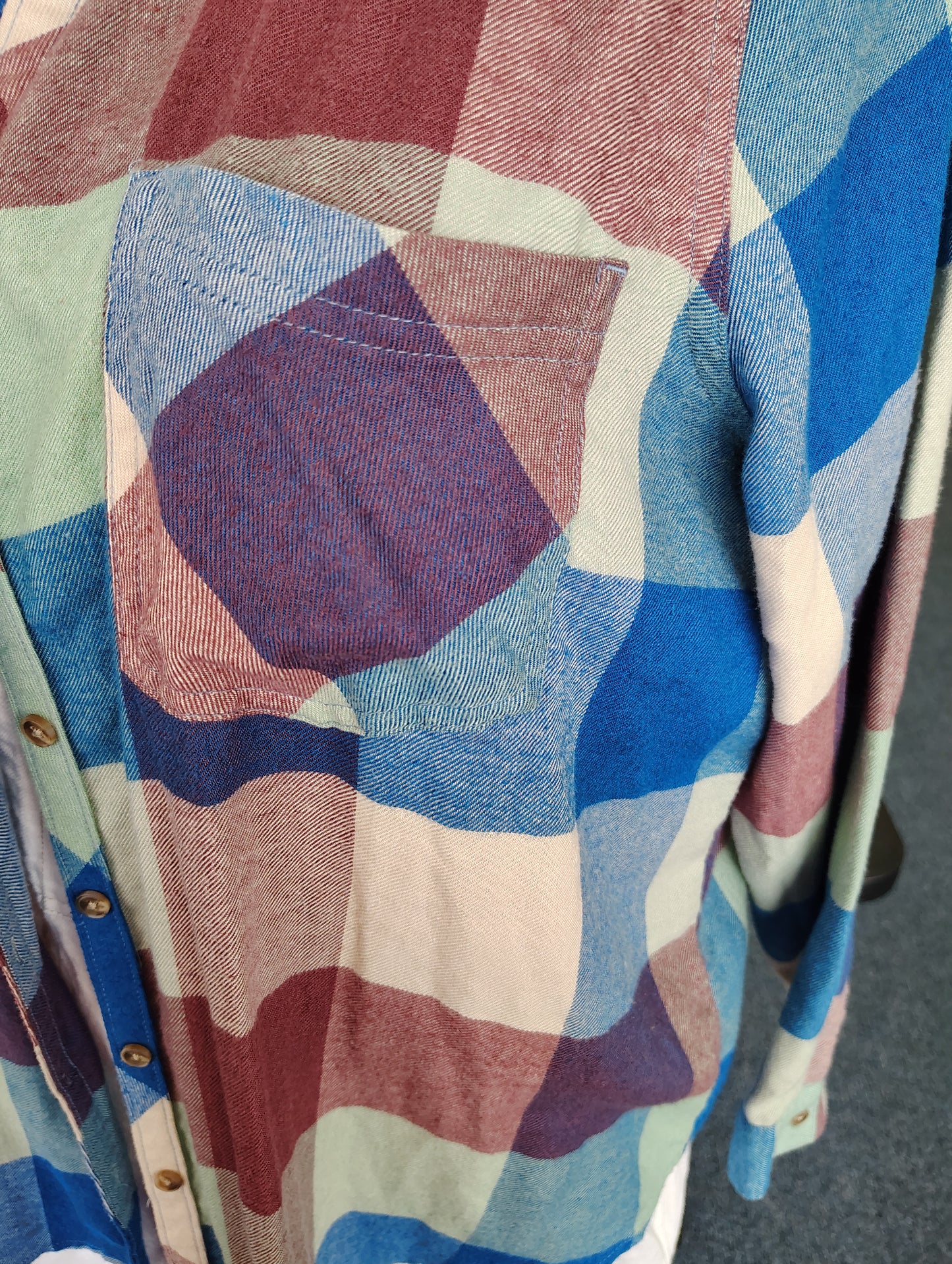 Maurices plaid flannel button front top size 2x