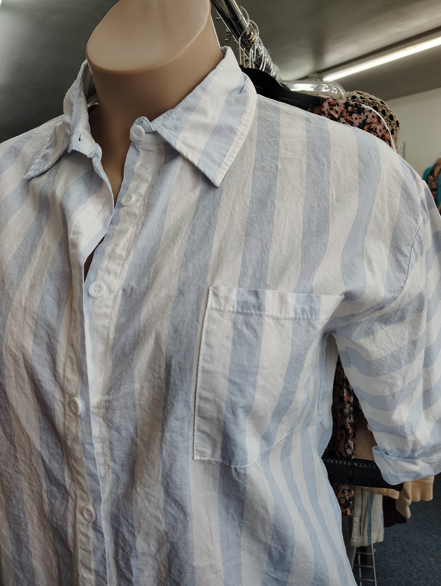 Miss Look striped button front top size 1x