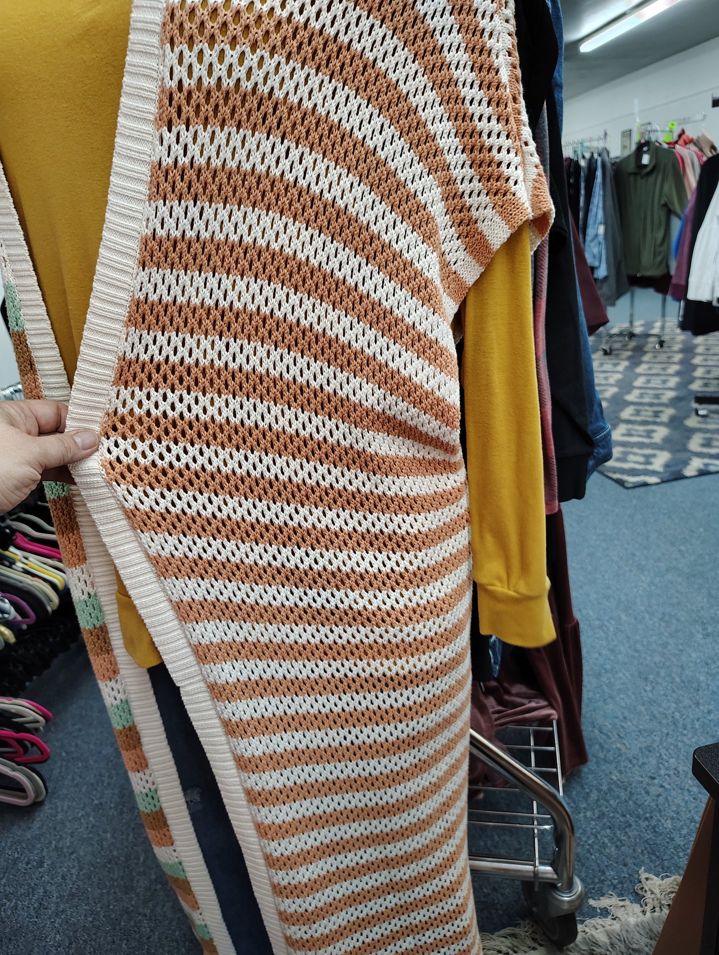 Torrid long duster striped sweater size 3x/4x