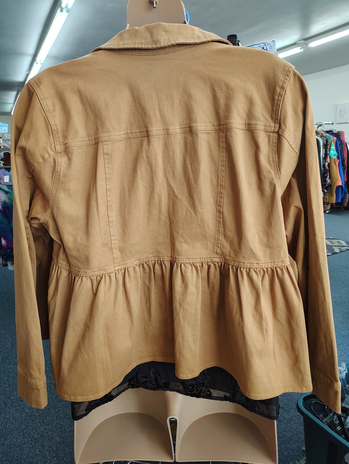 Torrid NWT brown twill peplum jacket size 1x
