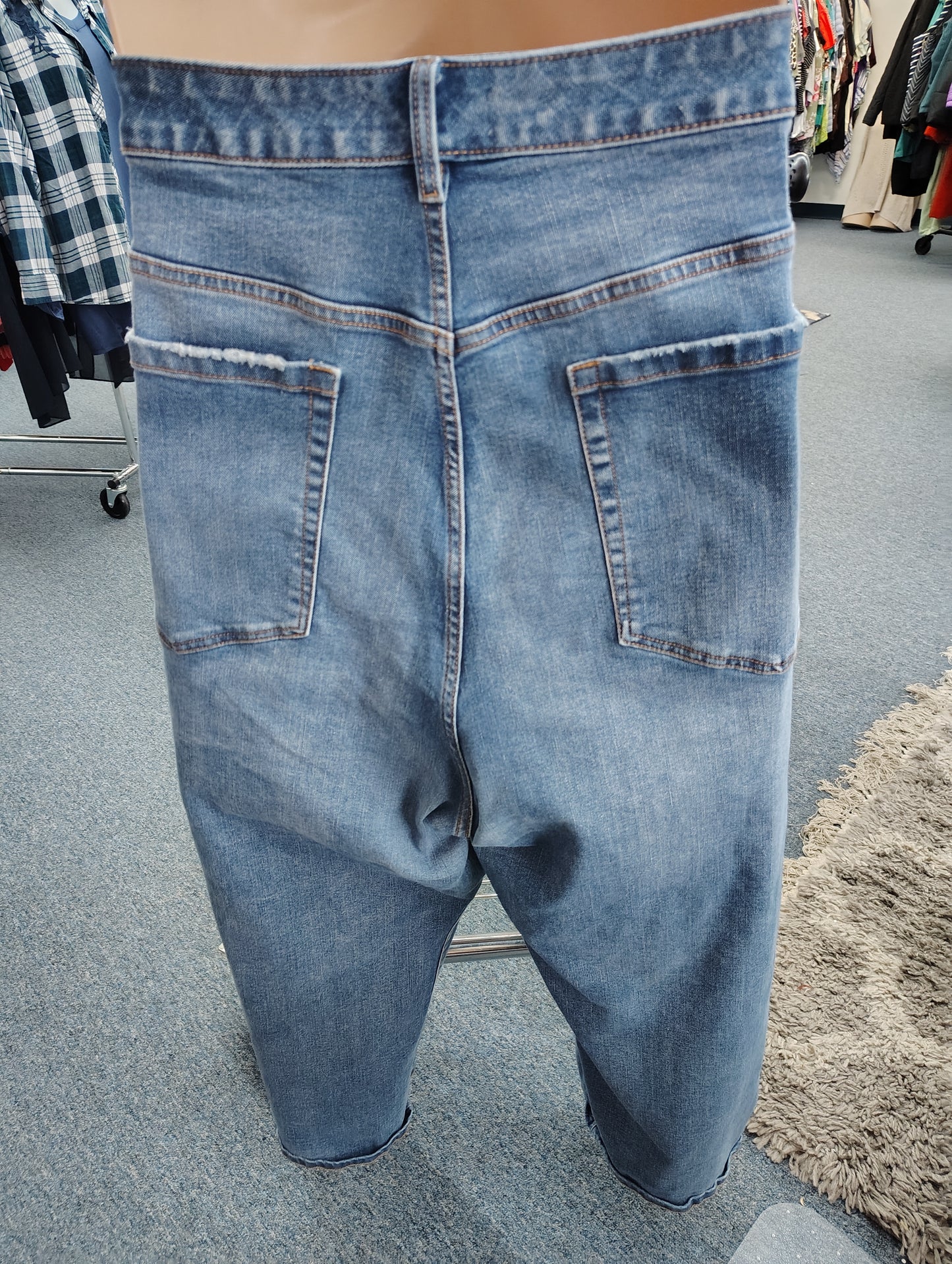 Lane Bryant distressed straight leg jeans size 28