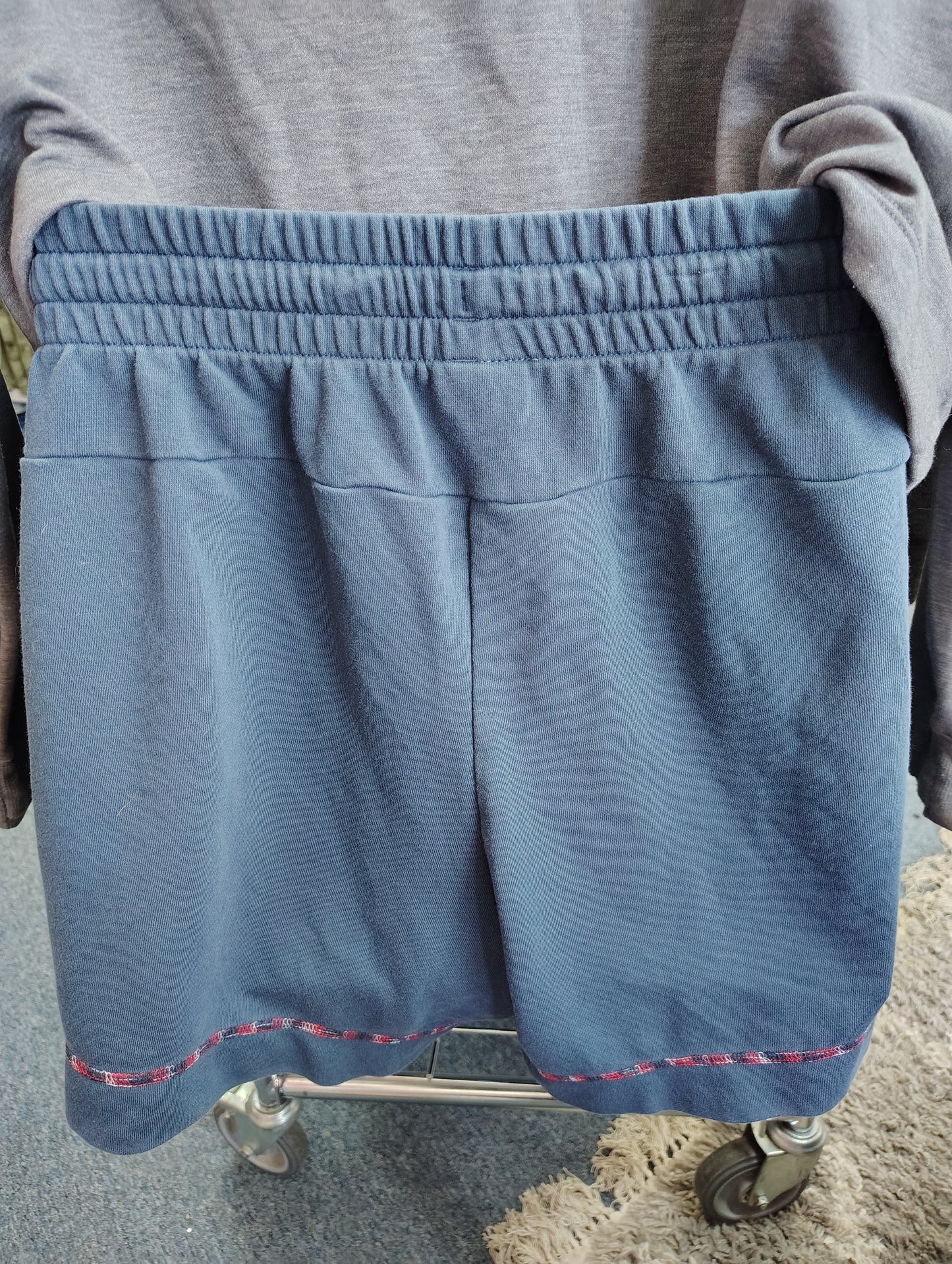 Adidas blue knit athletic shorts size 3x