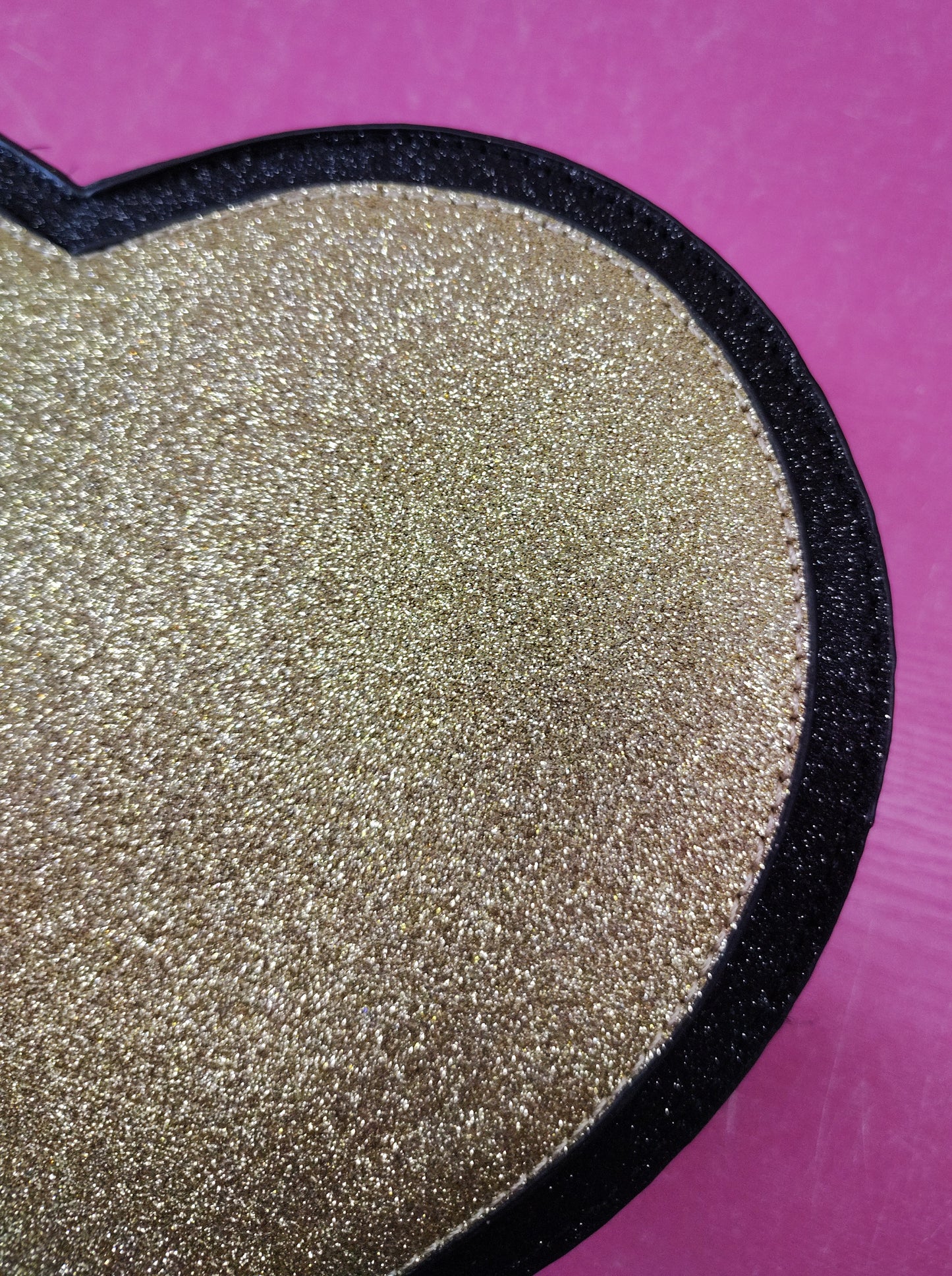 Glitter gold heart bag with chain strap new