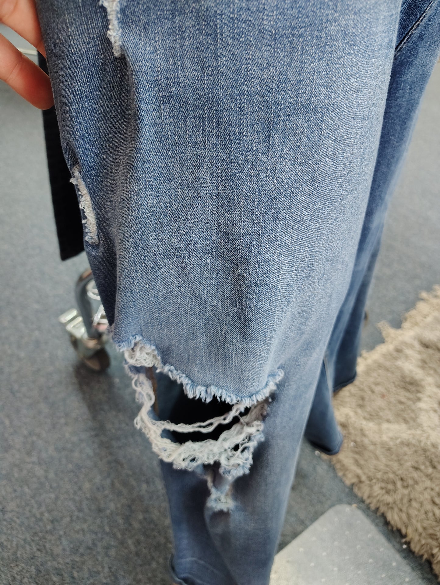 Lane Bryant distressed straight leg jeans size 28