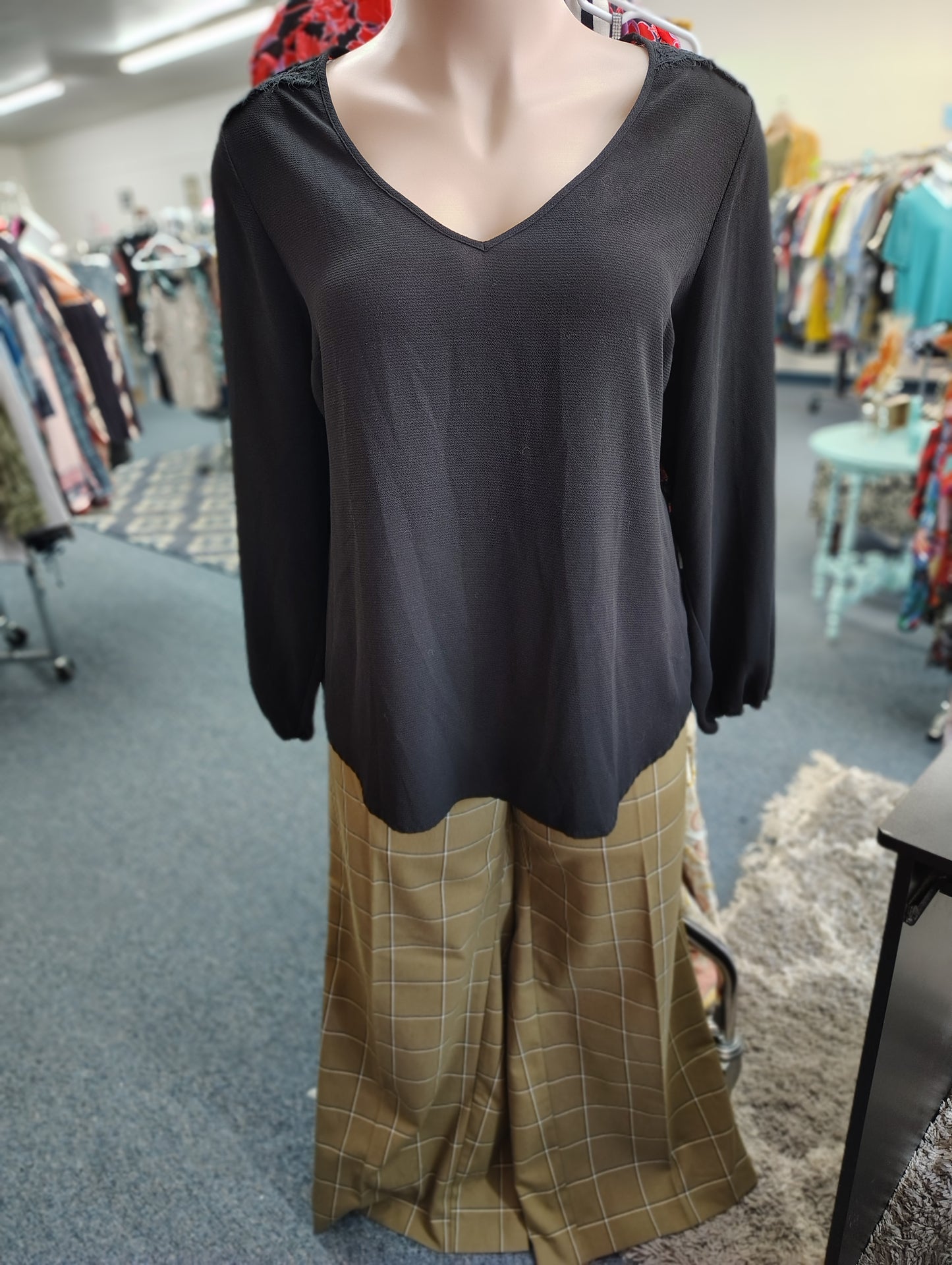 Torrid black lace back dressy top size 3x