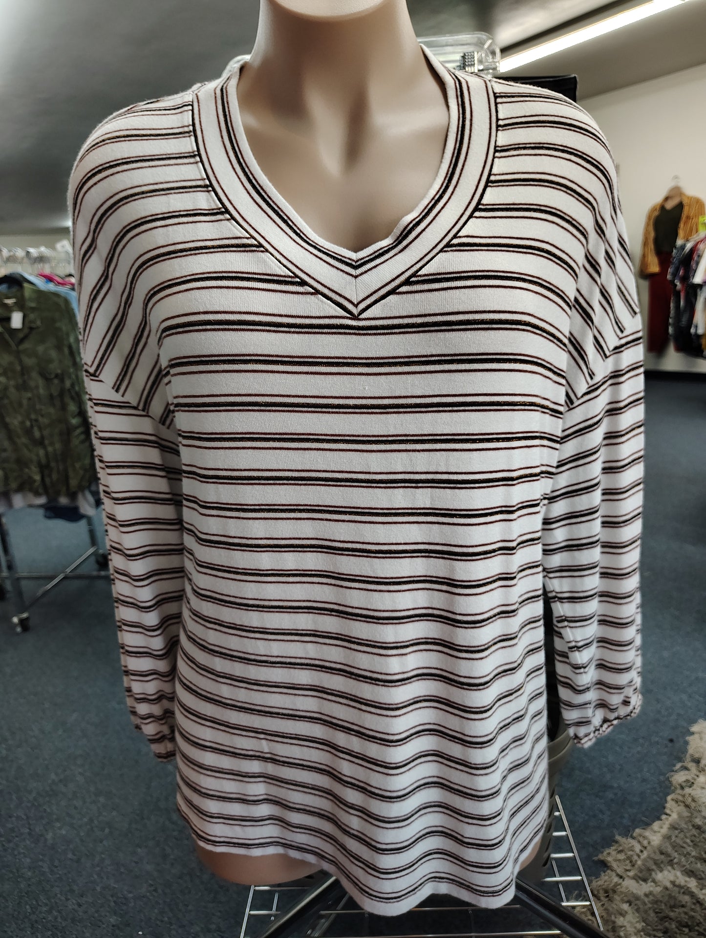 Lane Bryant striped long sleeve top size 4x