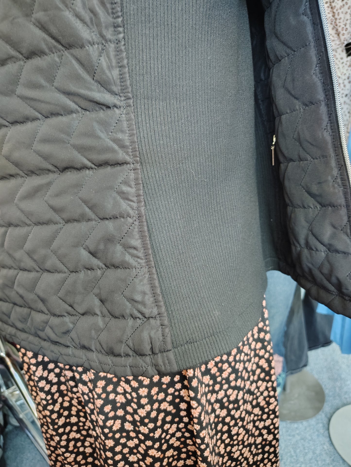 CJ Banks black vest with knit sides size 1x