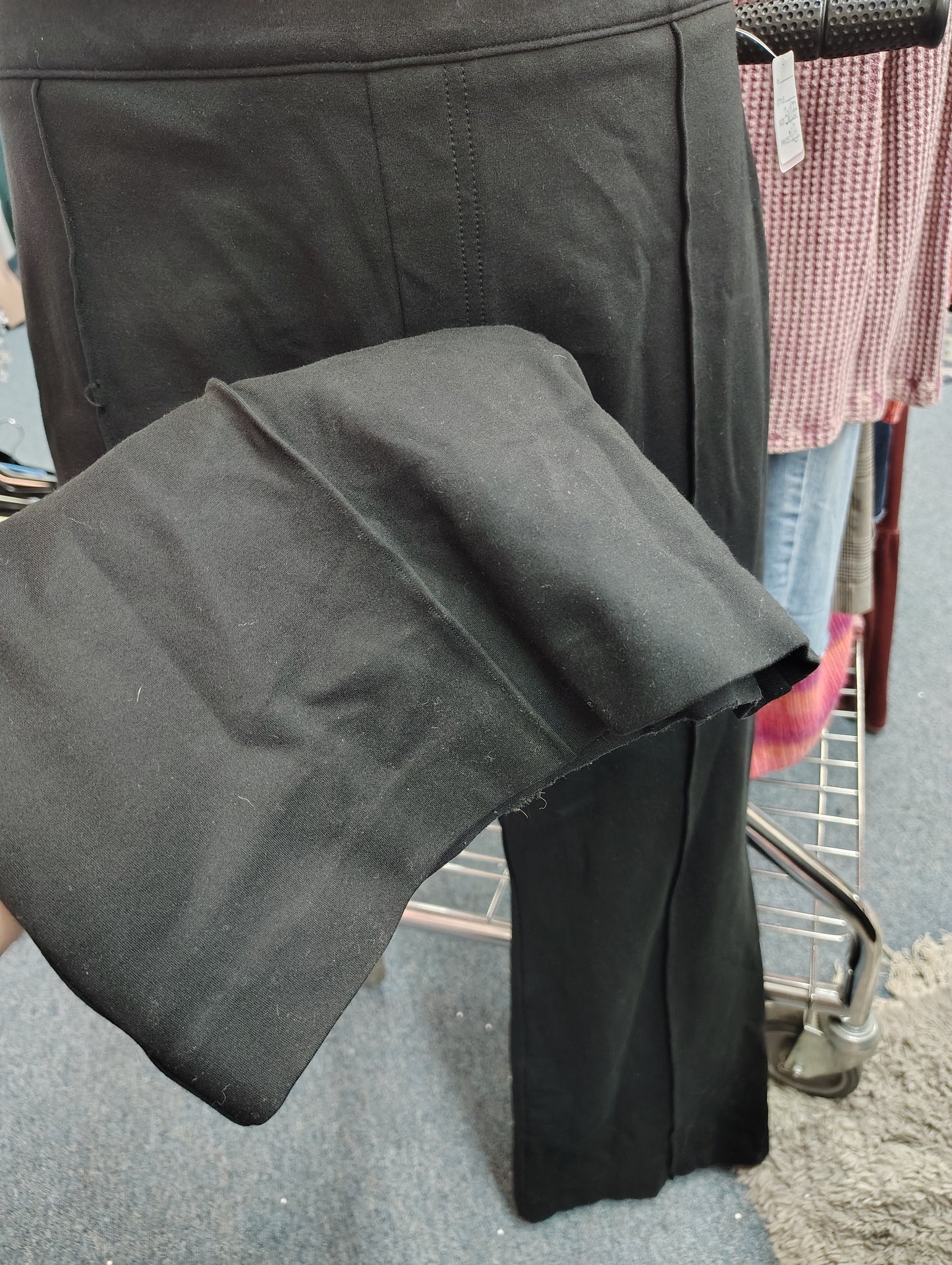 Spanx stretchy black wide leg dress pants size 3x 22