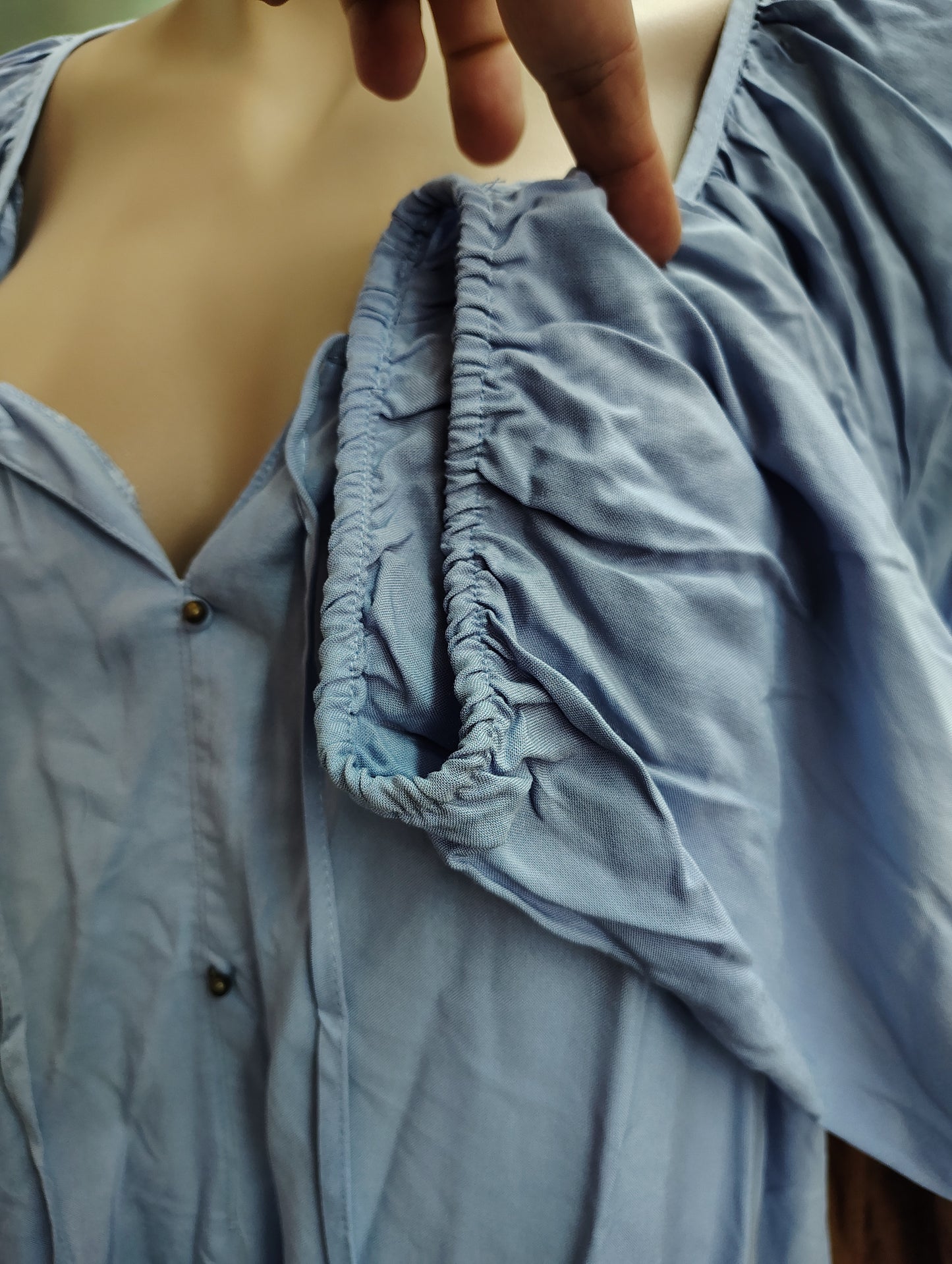 Ellos blue tie front shirt with buttons size 5x