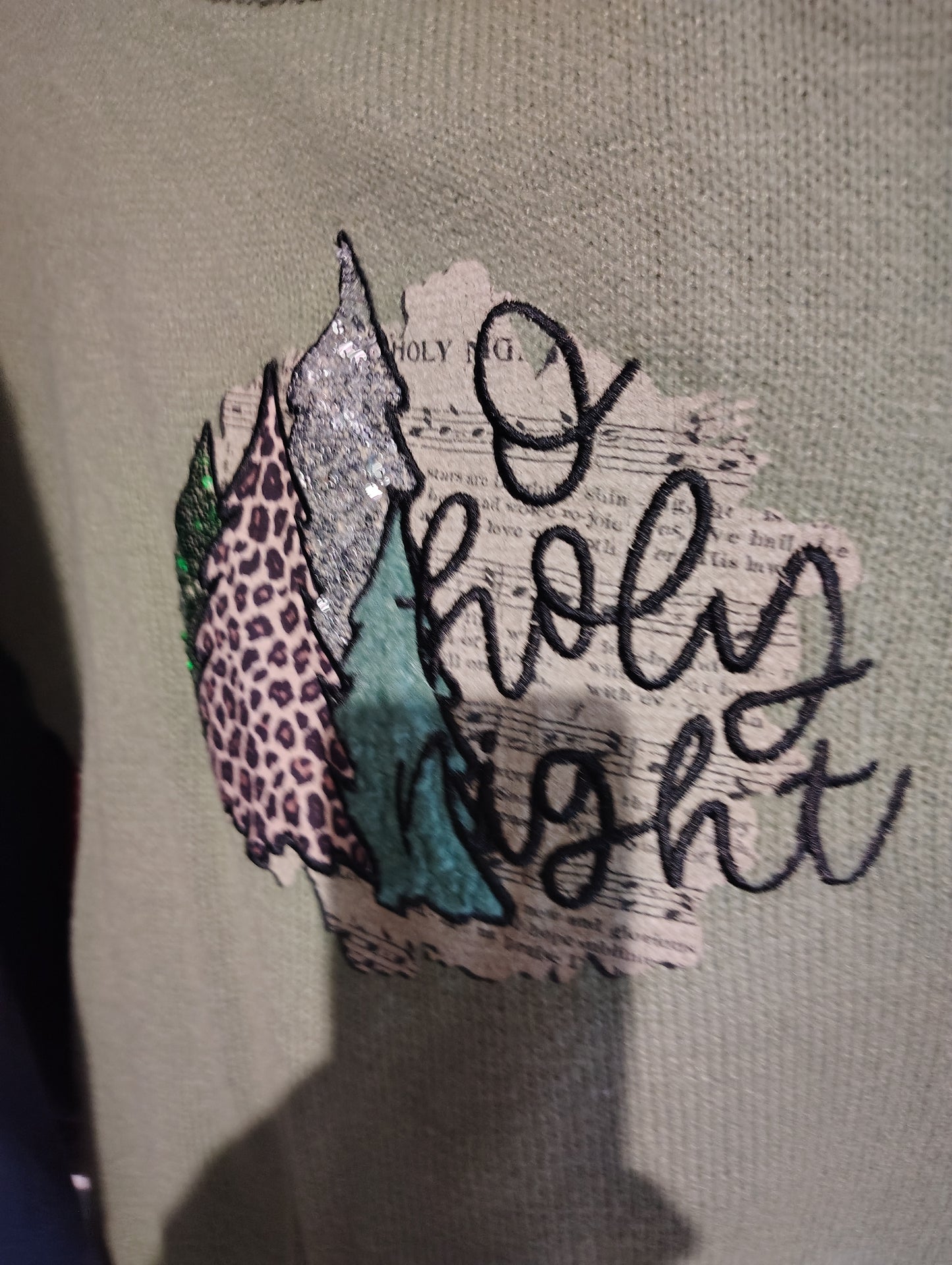 Love In Faith green O Holy Night Christmas sweater size 4x