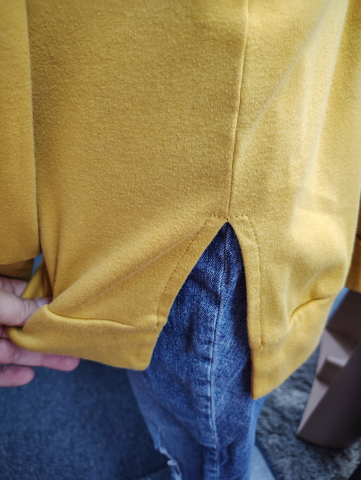Mustard yellow sweatshirt tunic top size 3x