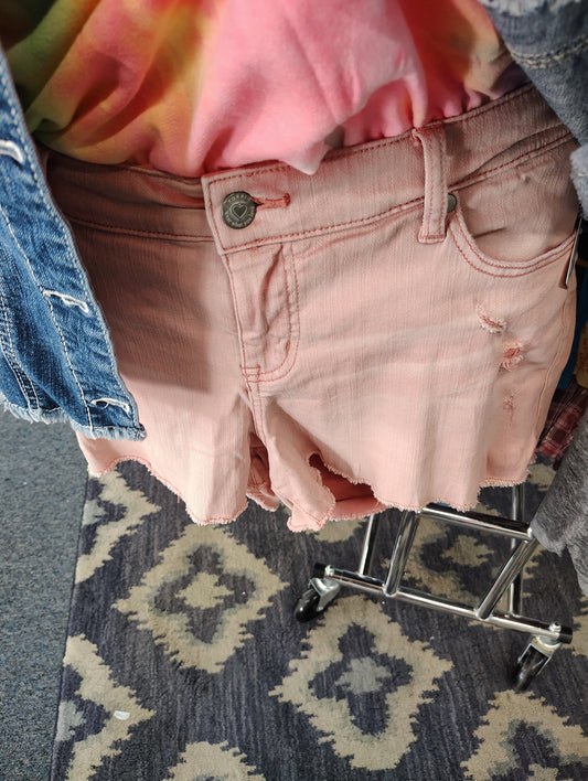 Torrid short pink distressed shorts size 18