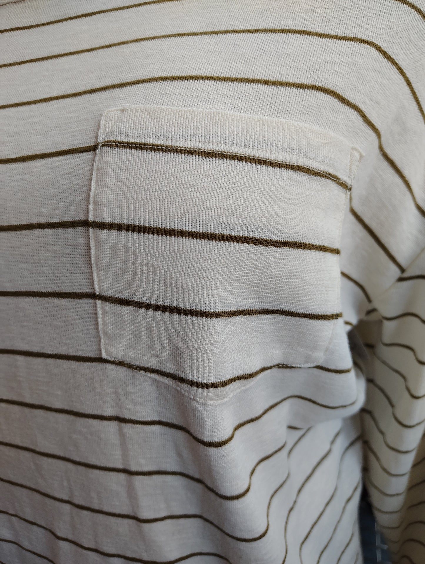 Ava & Viv cream striped long sleeve top size 2x