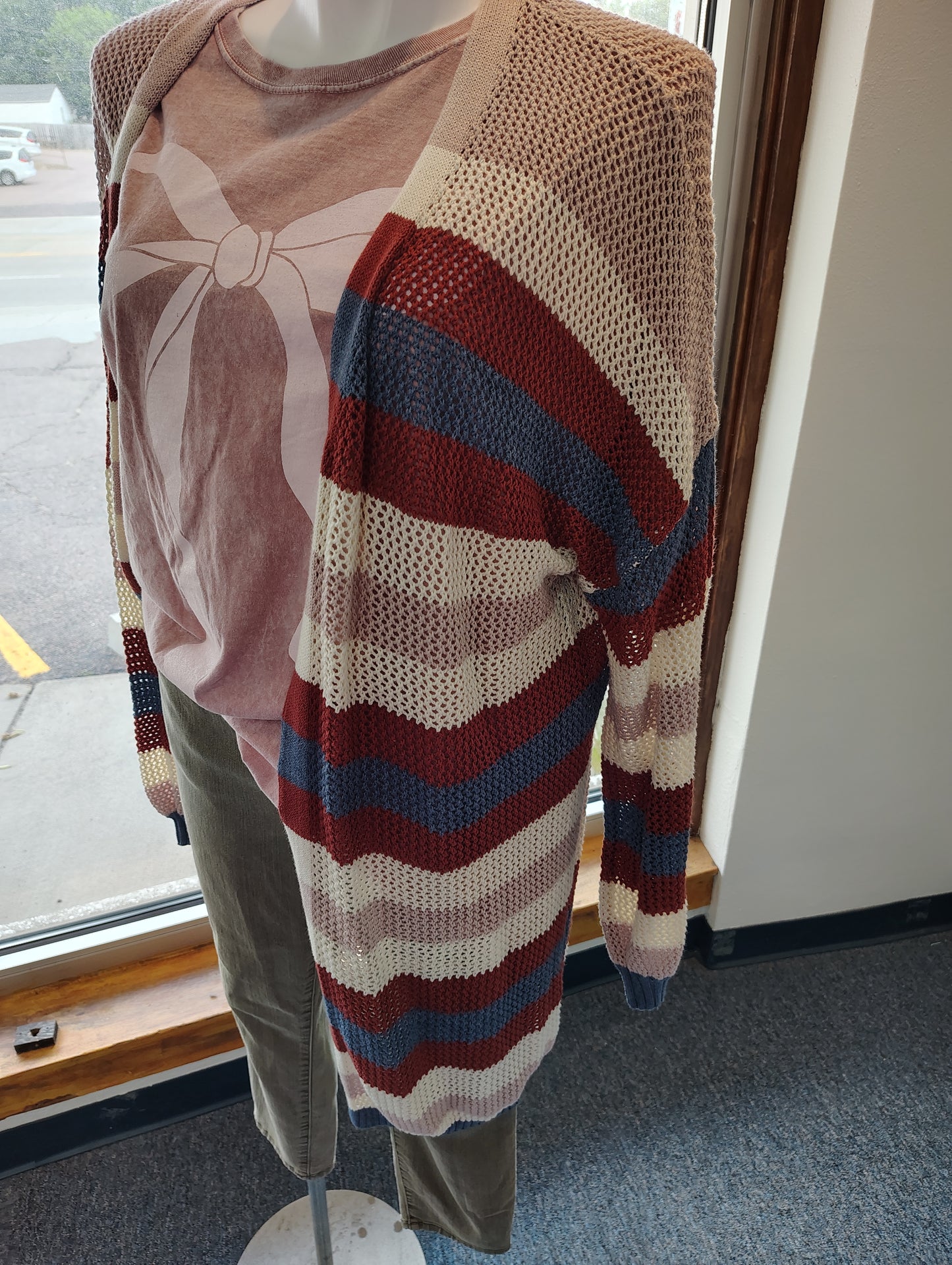 NWT striped duster cardigan sweater size 2x