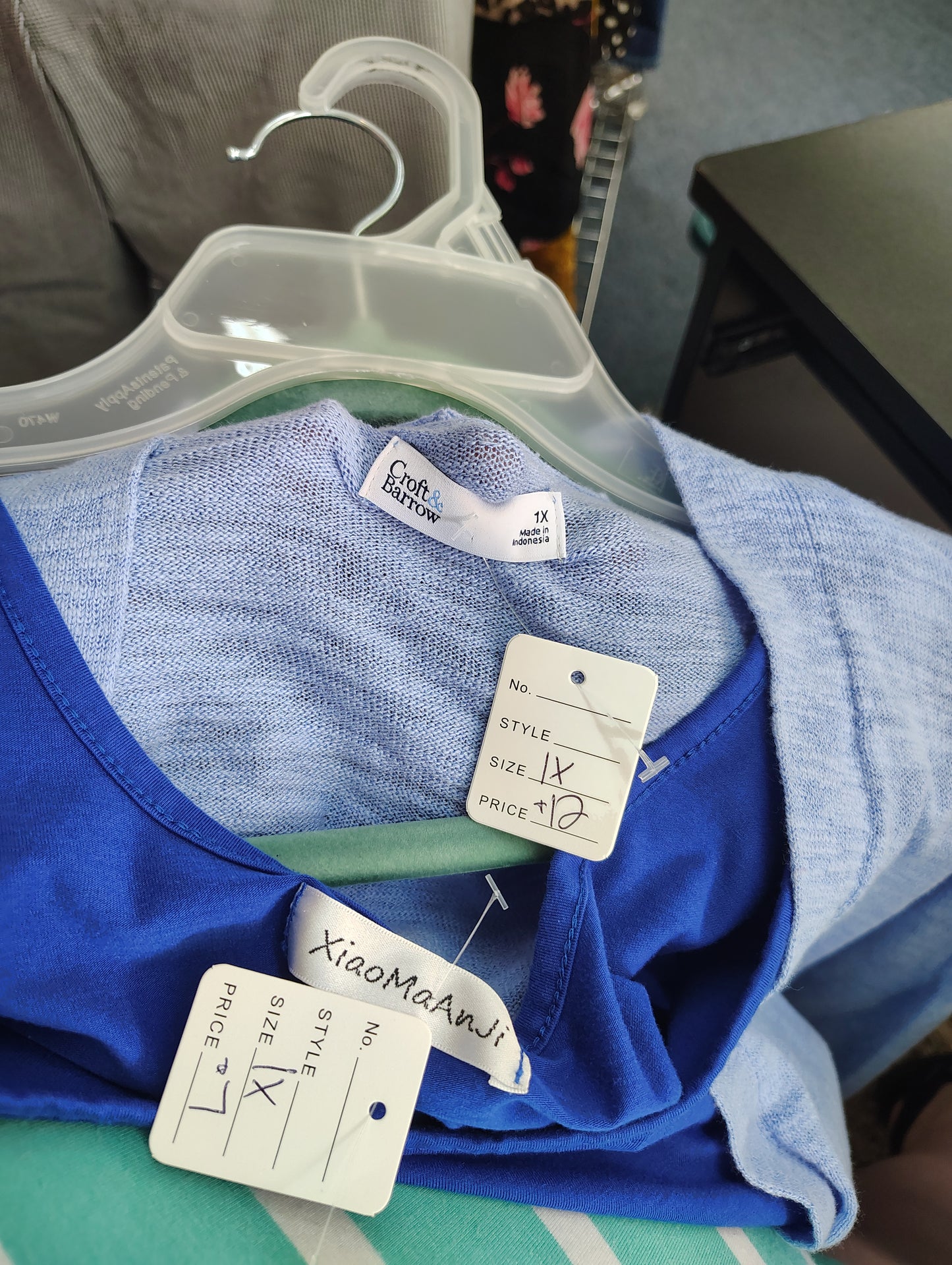 Croft & Barrow light blue lightweight cardigan sweater 1x