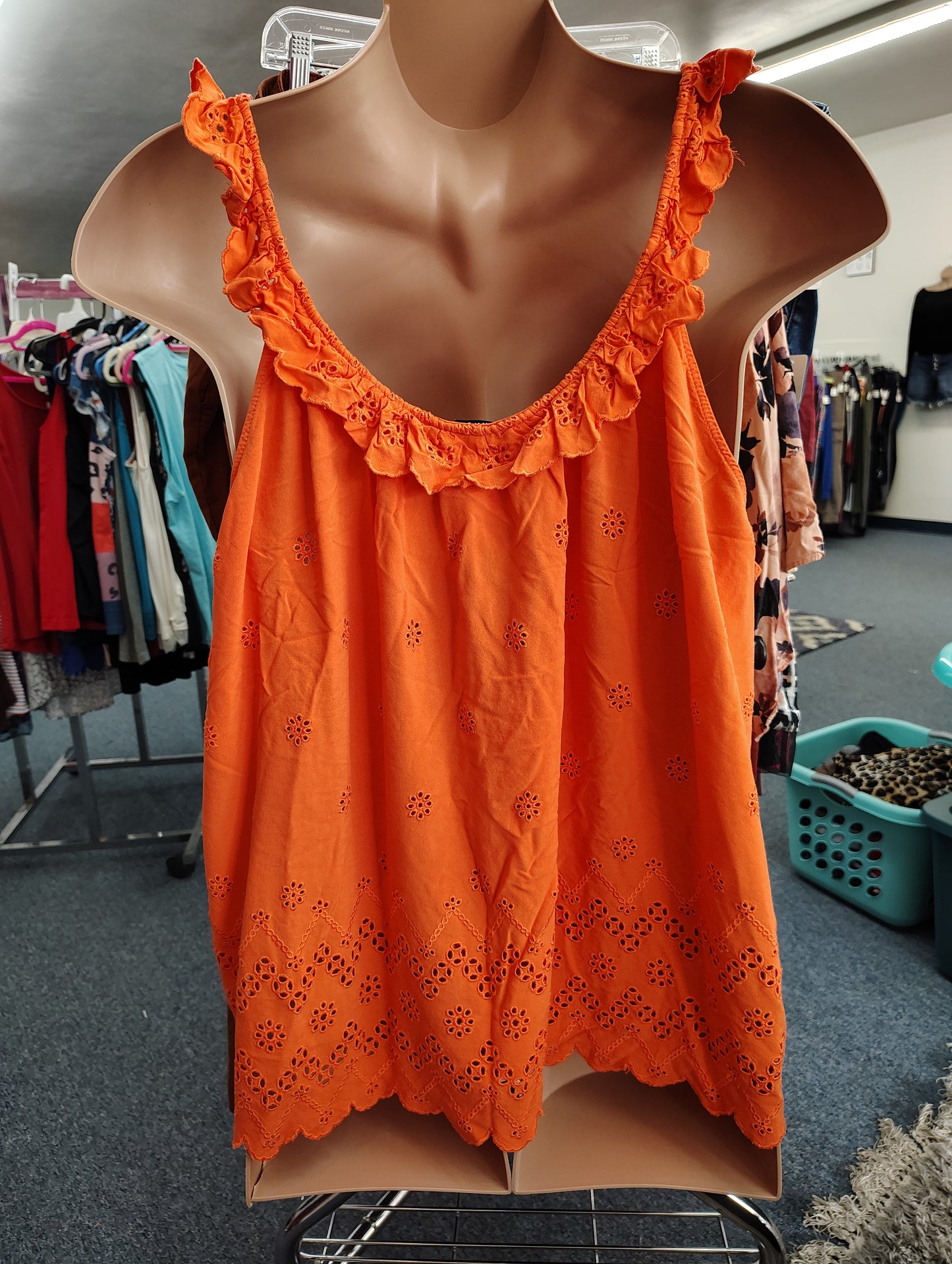 Torrid orange eyelet tank top size 5x