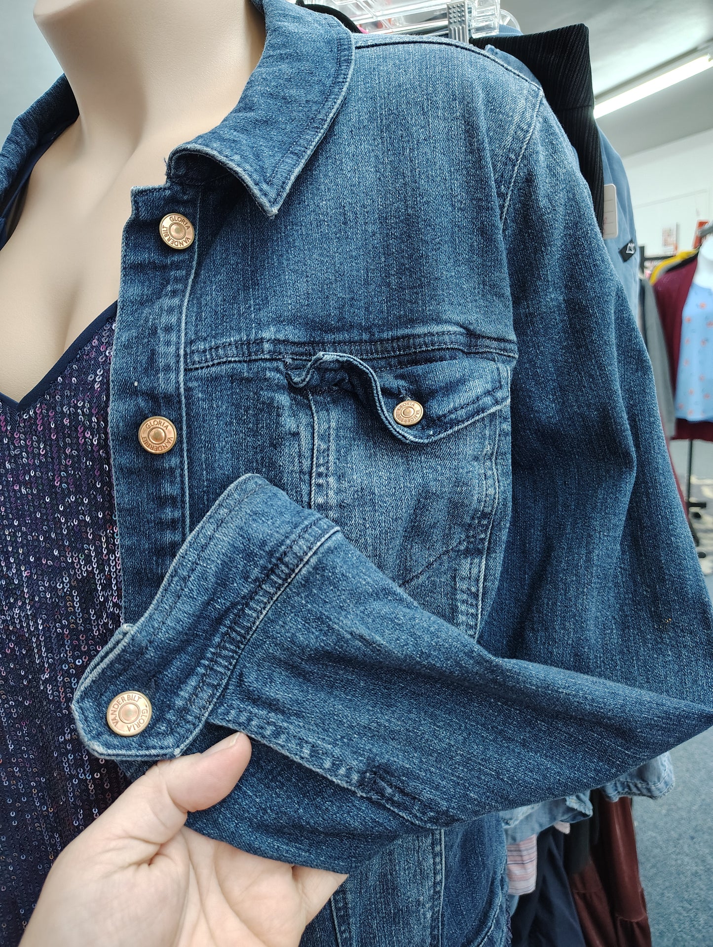 Gloria Vanderbilt stretch denim jacket size 3x