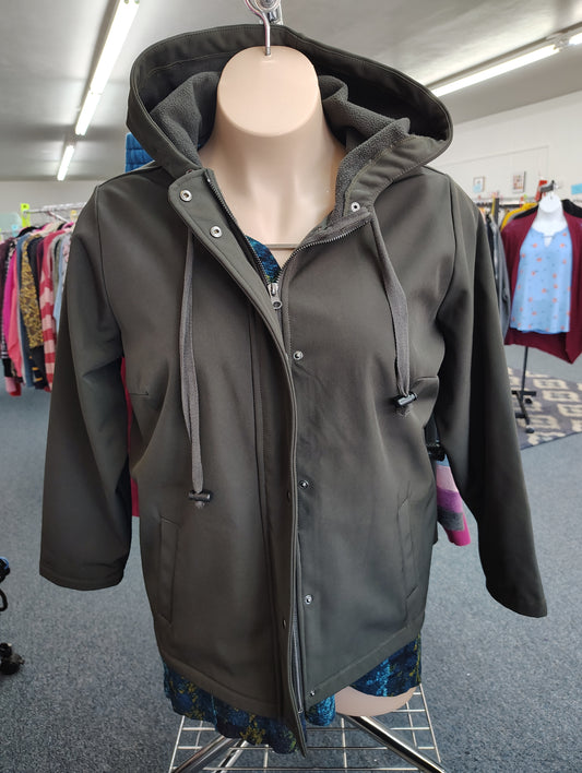 CJ Banks olive green lightweight jacket size 2x