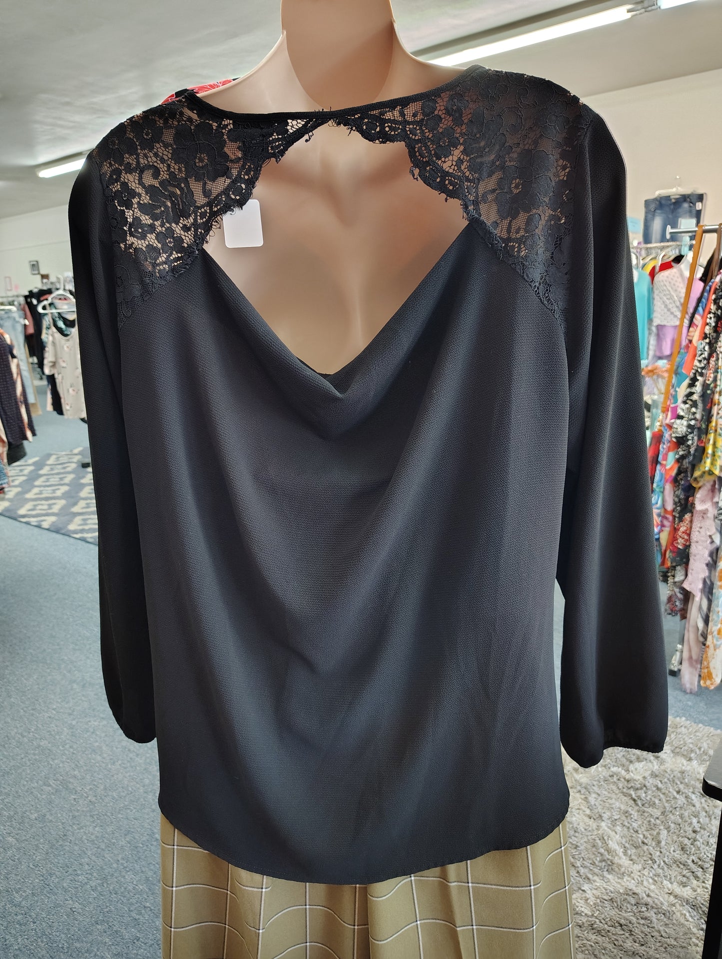 Torrid black lace back dressy top size 3x