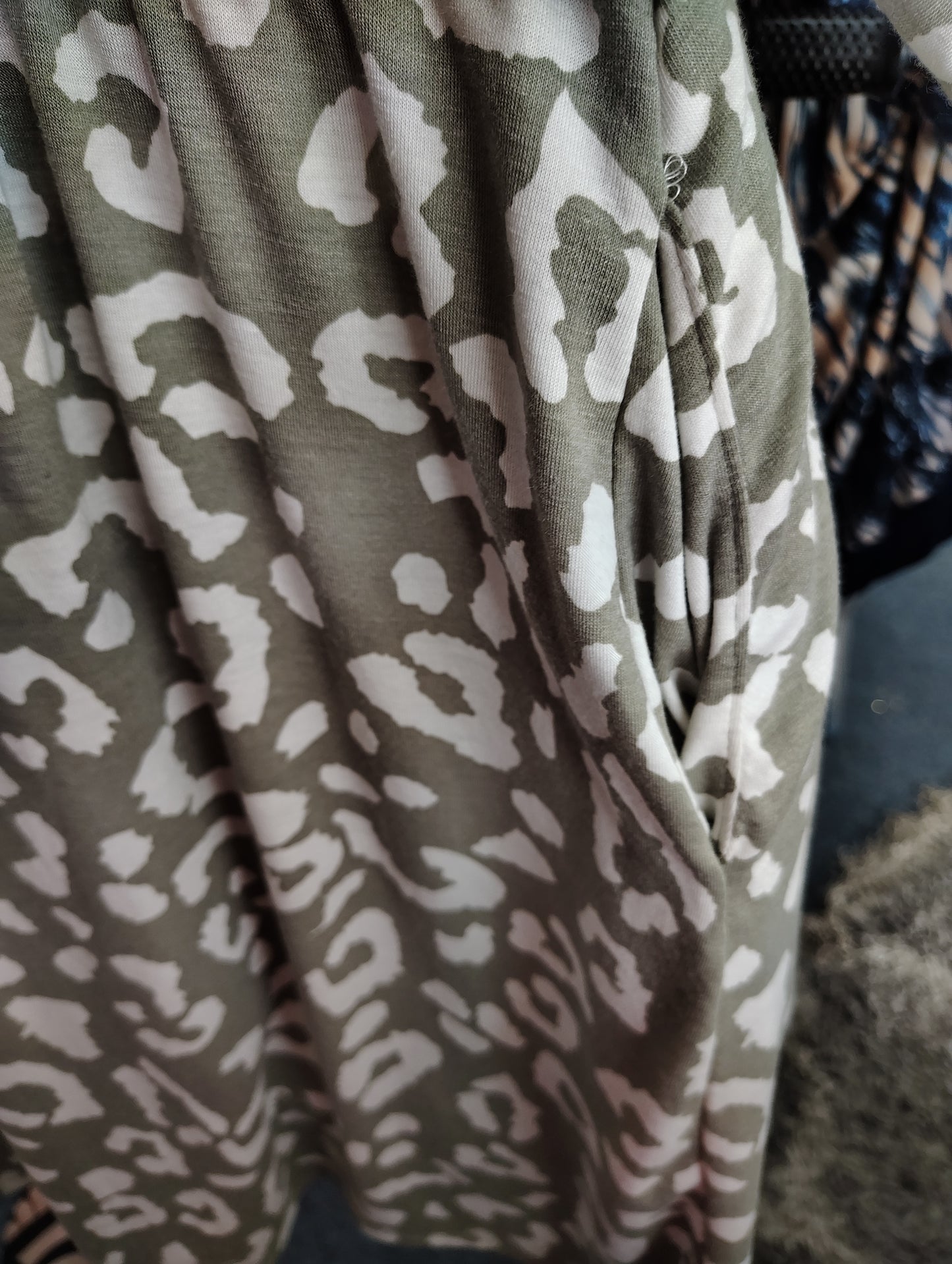 Perfect Peach leopard print green mini dress 3x