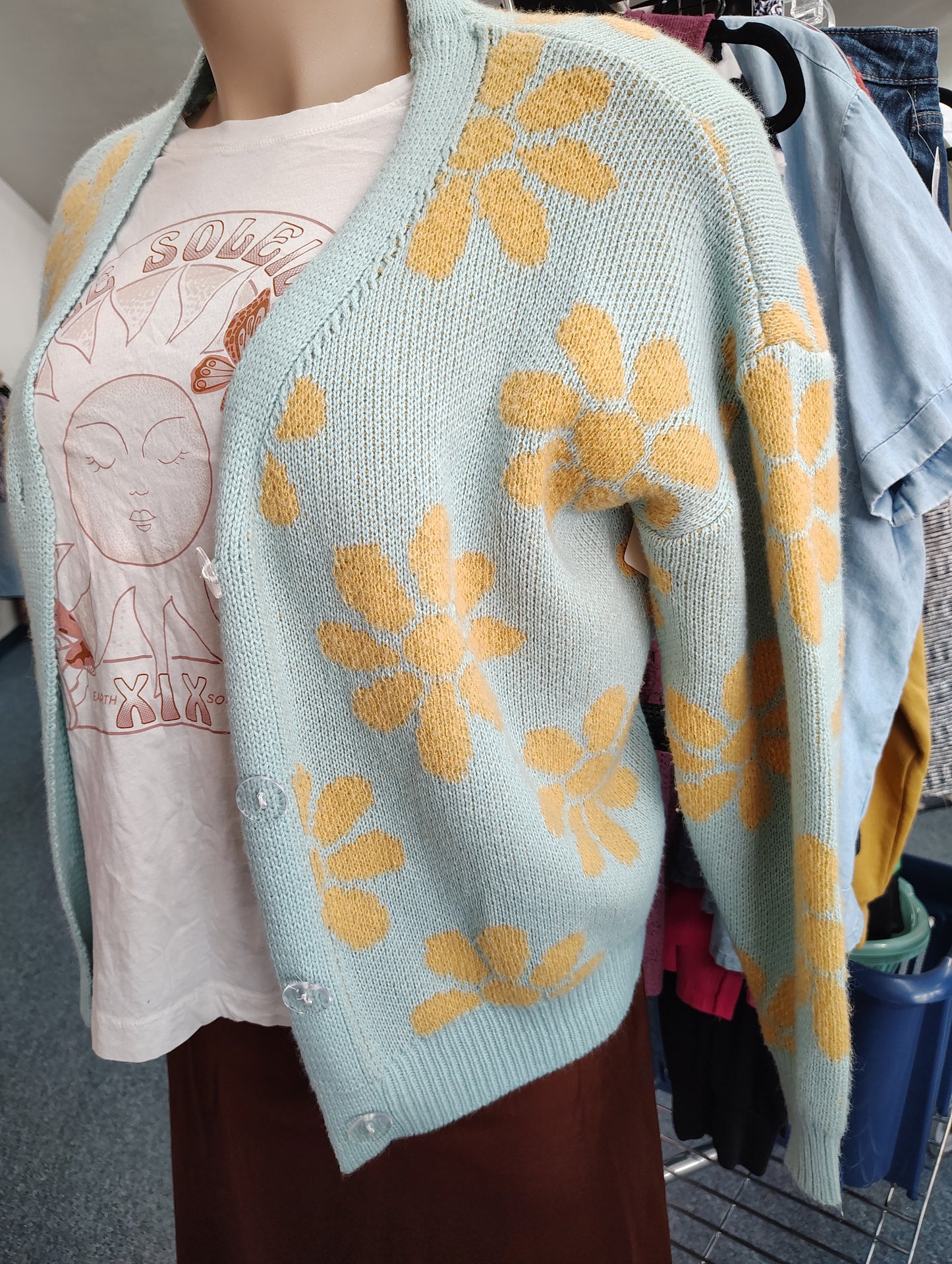 Shein floral cardigan sweater size 2x