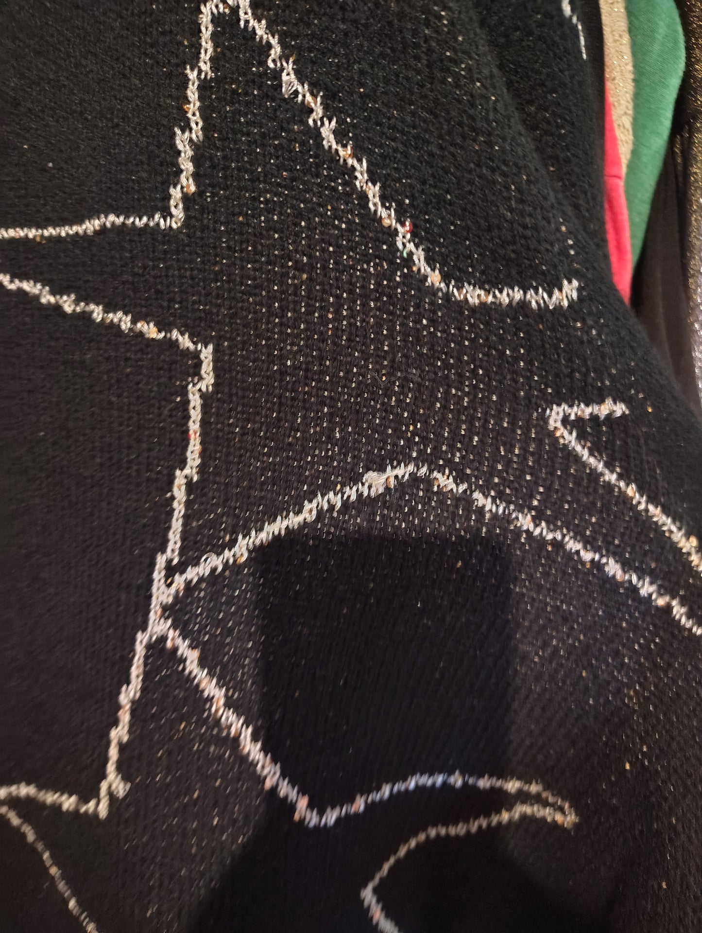 Northstyle black sweater with silver stars size 2x