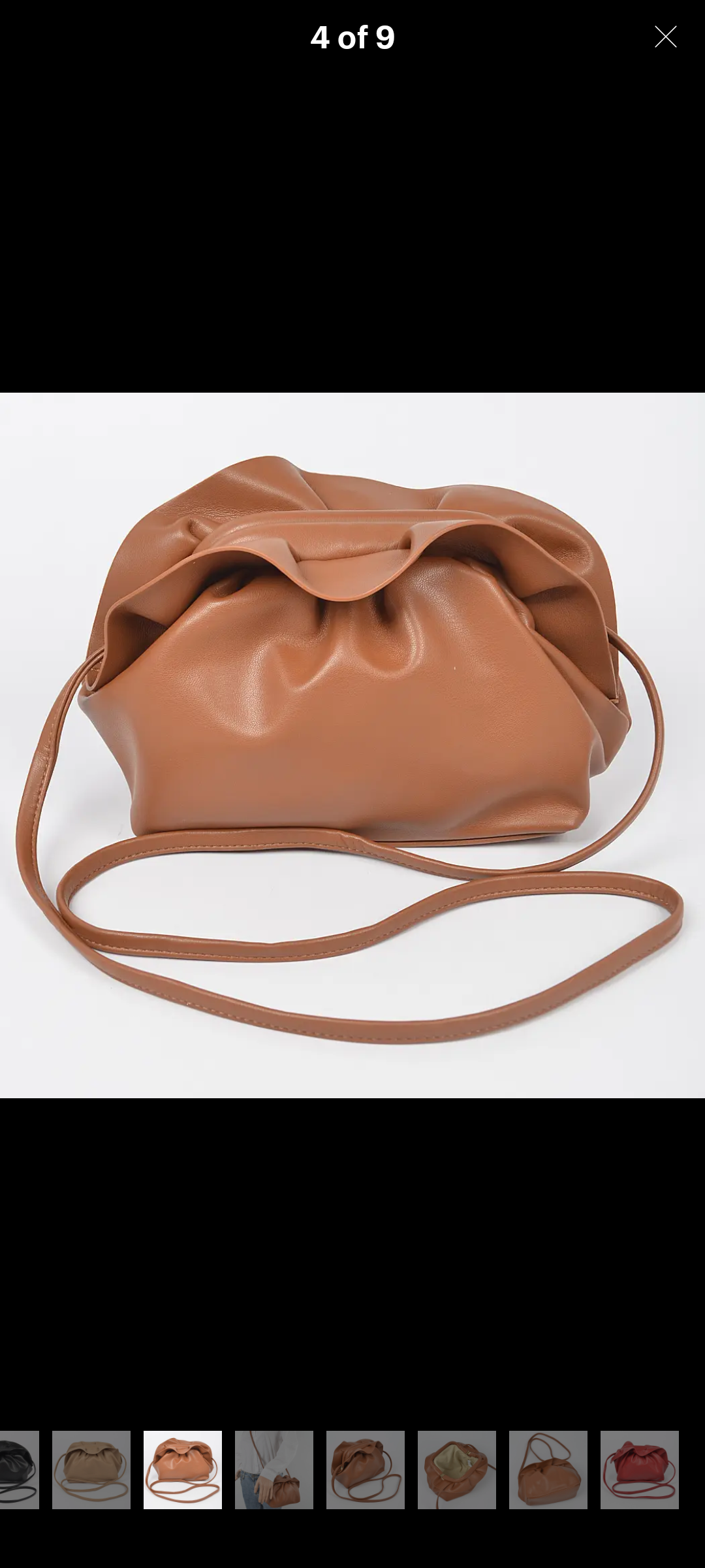 New kisslock camel colored bow crossbody bag