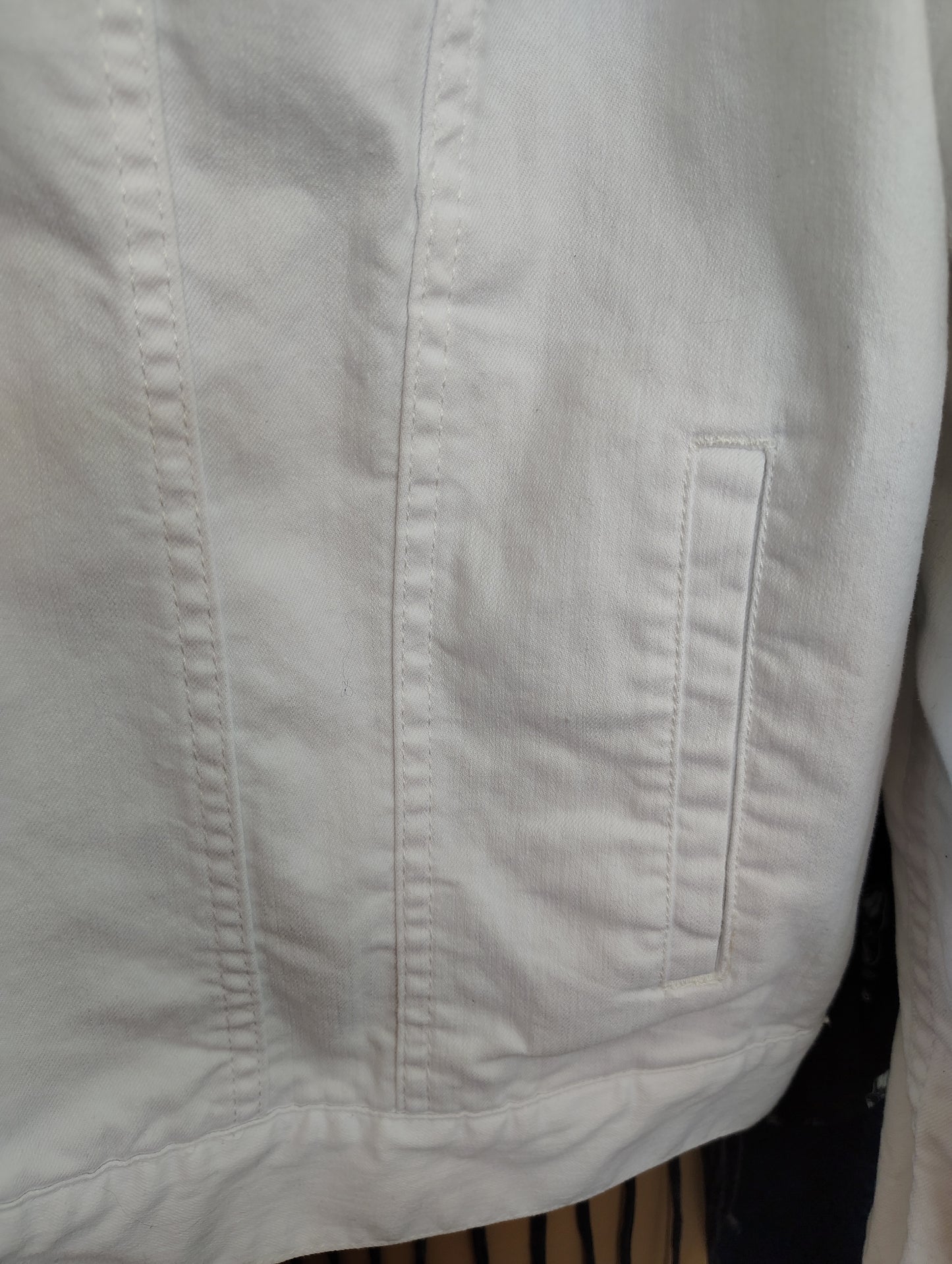 Woman Within white denim jacket 4x