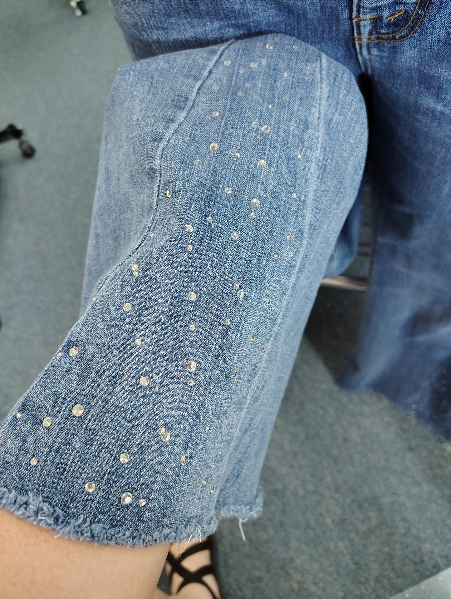 Seven flare jeans with bling embellishments size 18