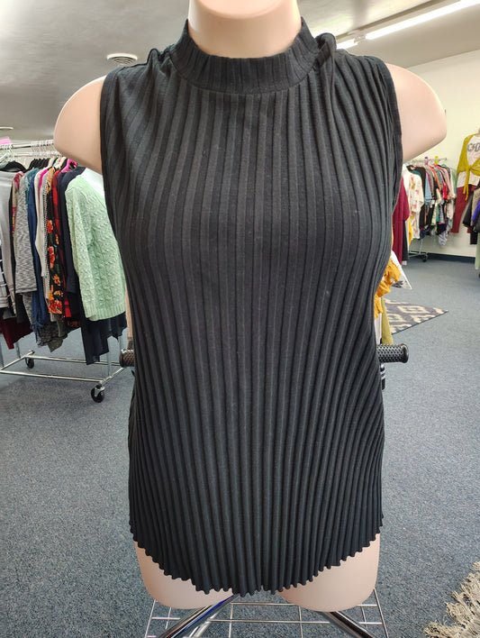 A New Day black ribbed mock neck sleeveless top 4x