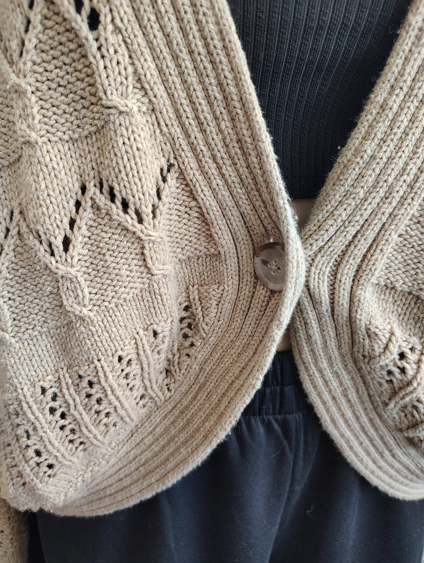 Old Navy brown crochet cardigan size XXL