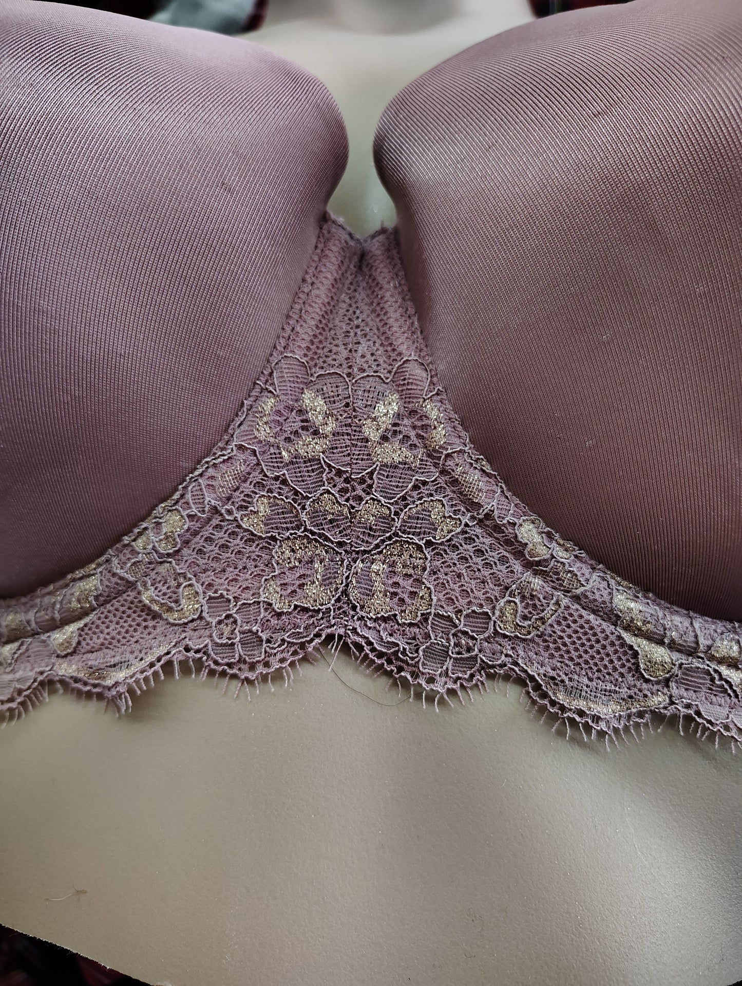 Ambrielle pink lace lightly lined balconette 40DD
