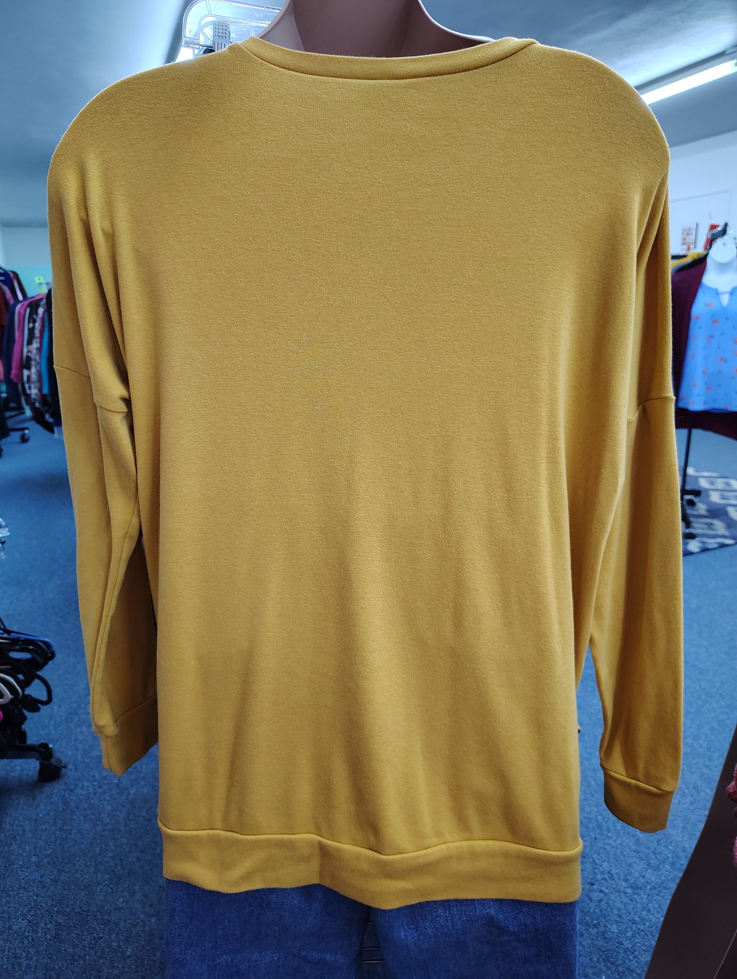 Mustard yellow sweatshirt tunic top size 3x