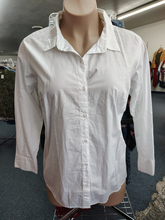 Old Navy NWT white button front shirt long sleeve 2x