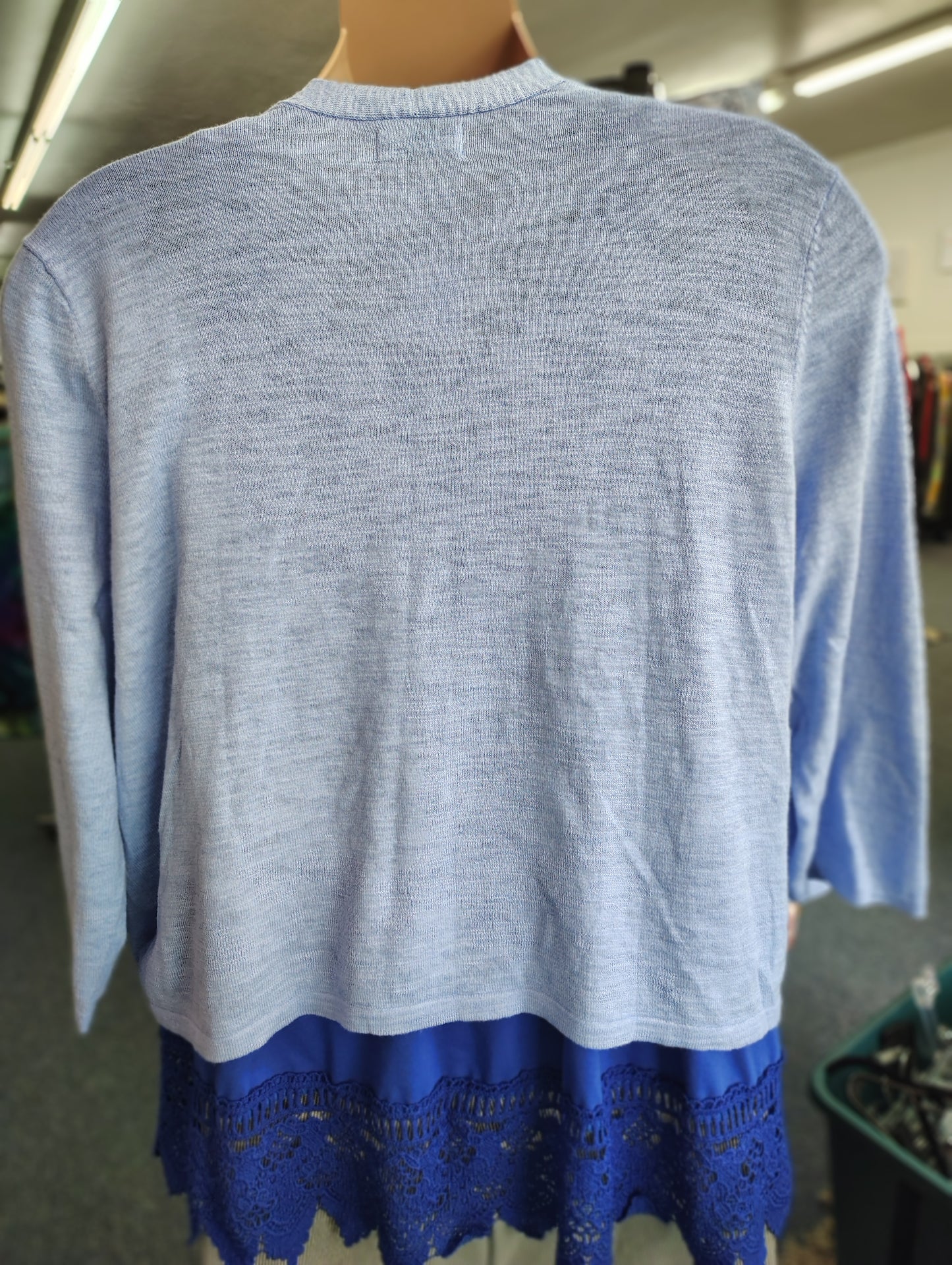 Croft & Barrow light blue lightweight cardigan sweater 1x