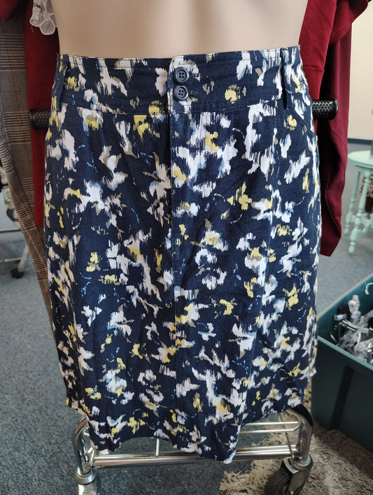CJ Banks floral navy skort size 20w