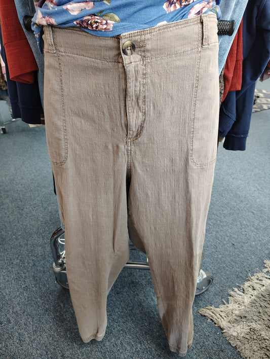 Sonoma brown chino jogger pants size 24w