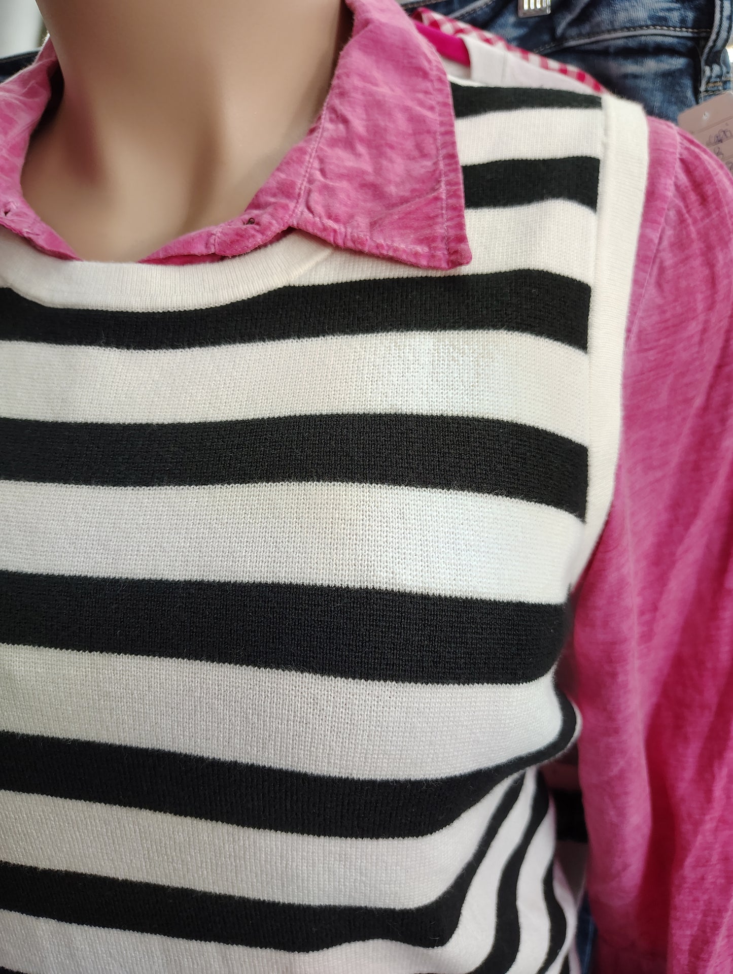 Elisabeth by Liz Claiborne striped knit vest top size 2x