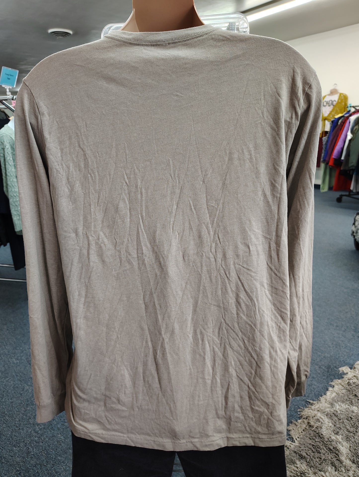 Bow pumpkin long sleeve tee gray size 1x