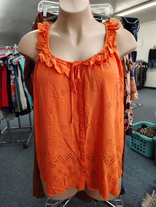 Torrid orange eyelet tank top size 5x