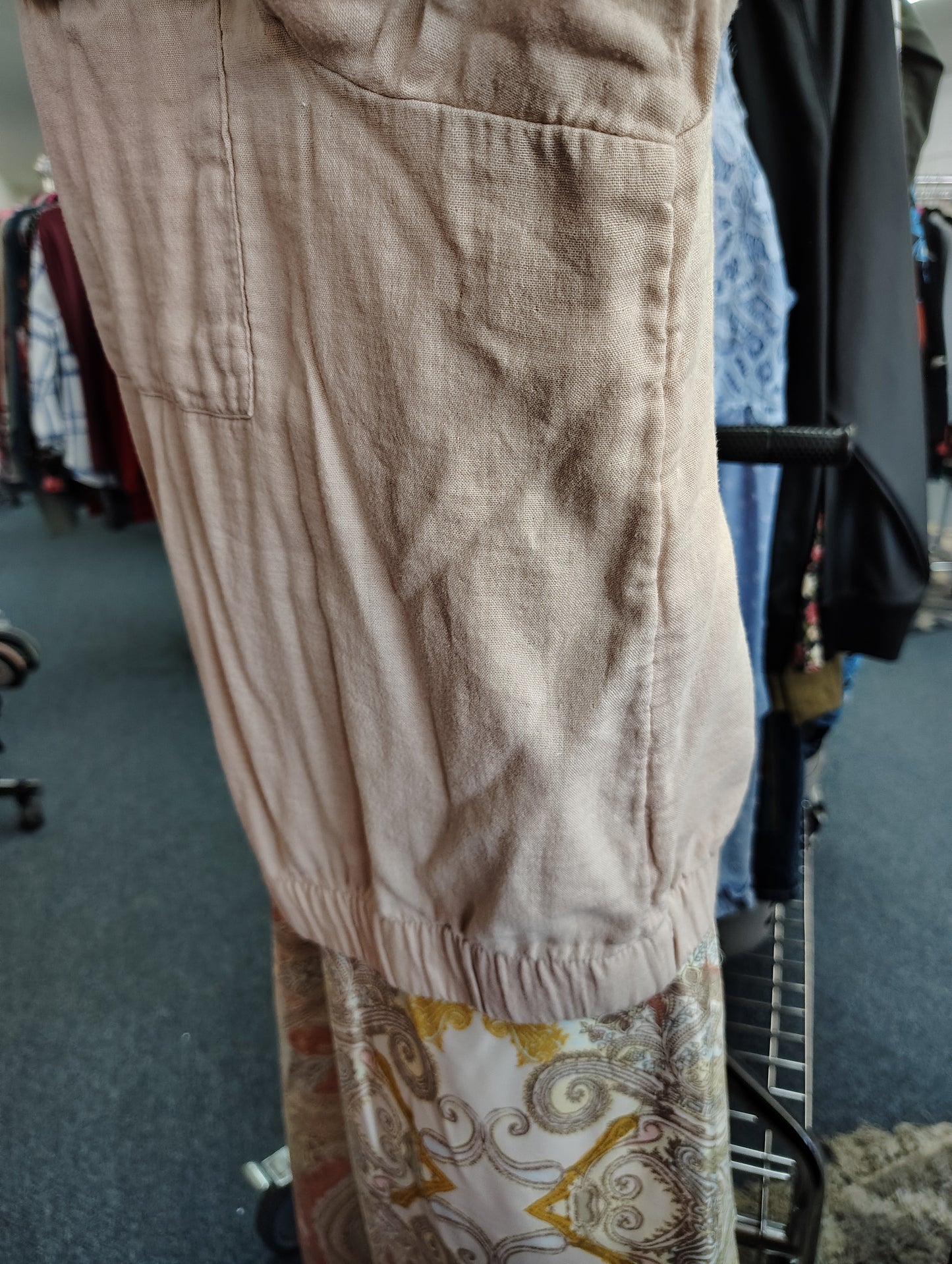 Torrid tan zip front linen jacket size 3x